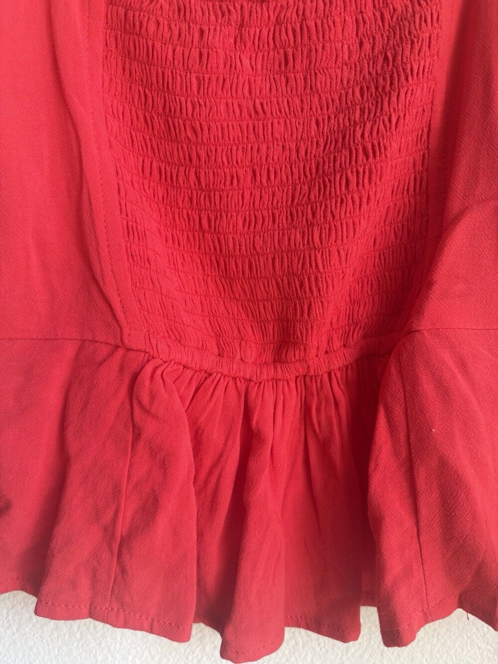 Lovestitch Red Shirt Small NWT Spaghetti Strap Button Down Cami Romantic - Picture 10 of 15
